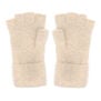 Fingerless cream gloves